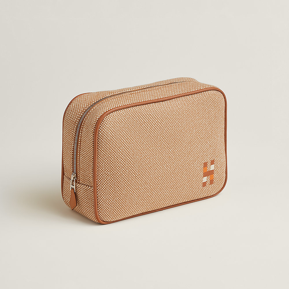 Trousse Chapitre H Cavalier, petit modèle - Beige | Hermès France